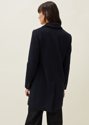 Phase Eight Lydia Wool Smart Coats Navy USA | 0987246-UB